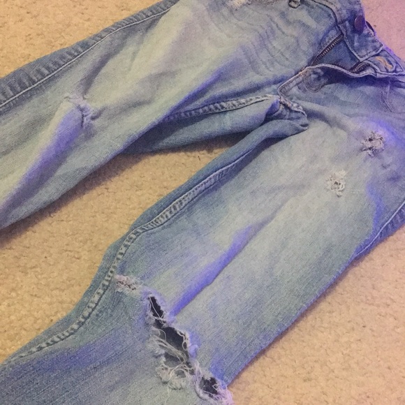 0 regular distressed hollister skinny jeans light wash - Picture 3 of 6